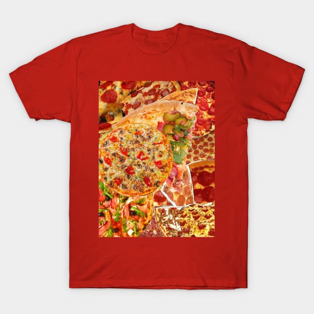 pizza slice pattern T-Shirt by Foodinasty